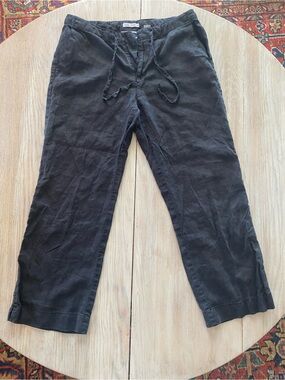 Old Navy Dark Charcoal Straight Leg Drawstring Pants